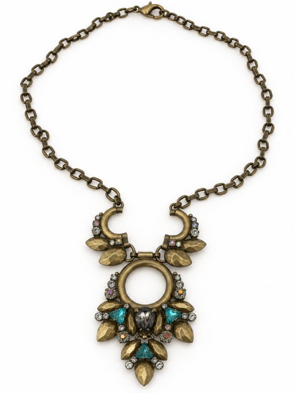 Sorrelli Antique Gold Necklace with Crystal Embellishments